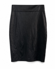 Simlu Black Pencil Skirt Women's Knee Length