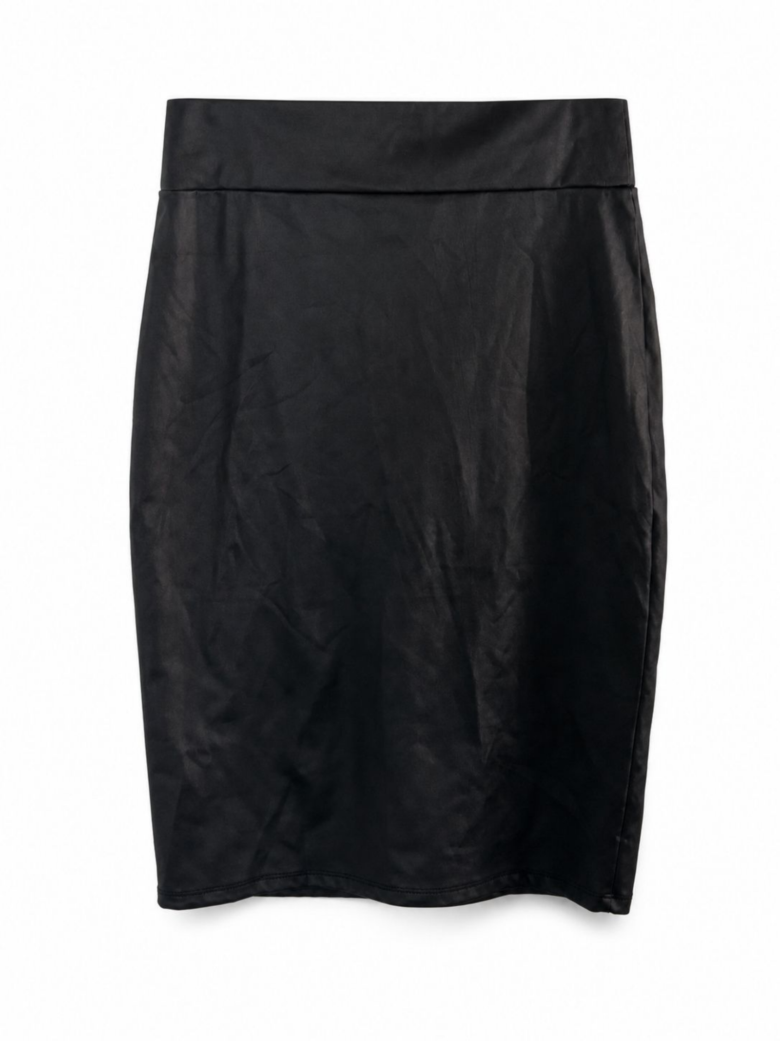Simlu Black Pencil Skirt Women's Knee Length