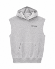 H&M Light Grey Sleeveless Graphic Hoodie / Fleece Vest with Kangaroo Pocket