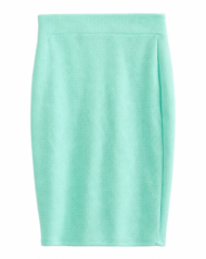 VIBE Sportswear Women's L Aqua Mint Textured Pencil Skirt